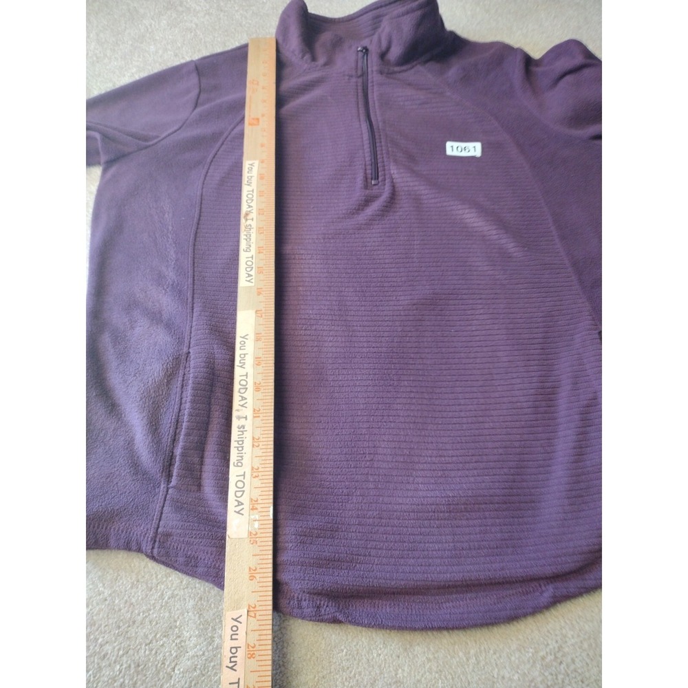 St. John's Bay Sweater Women's XL Purple Pullover Quarter Zip Fleece Warm - Picture 5 of 6